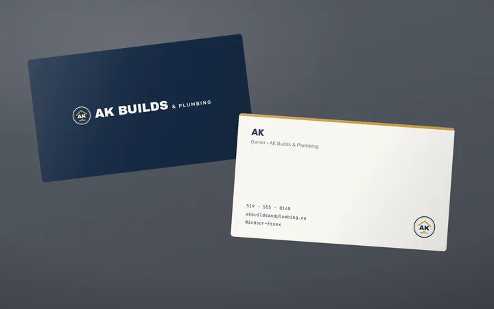 AK Builds & Plumbing: Business cards