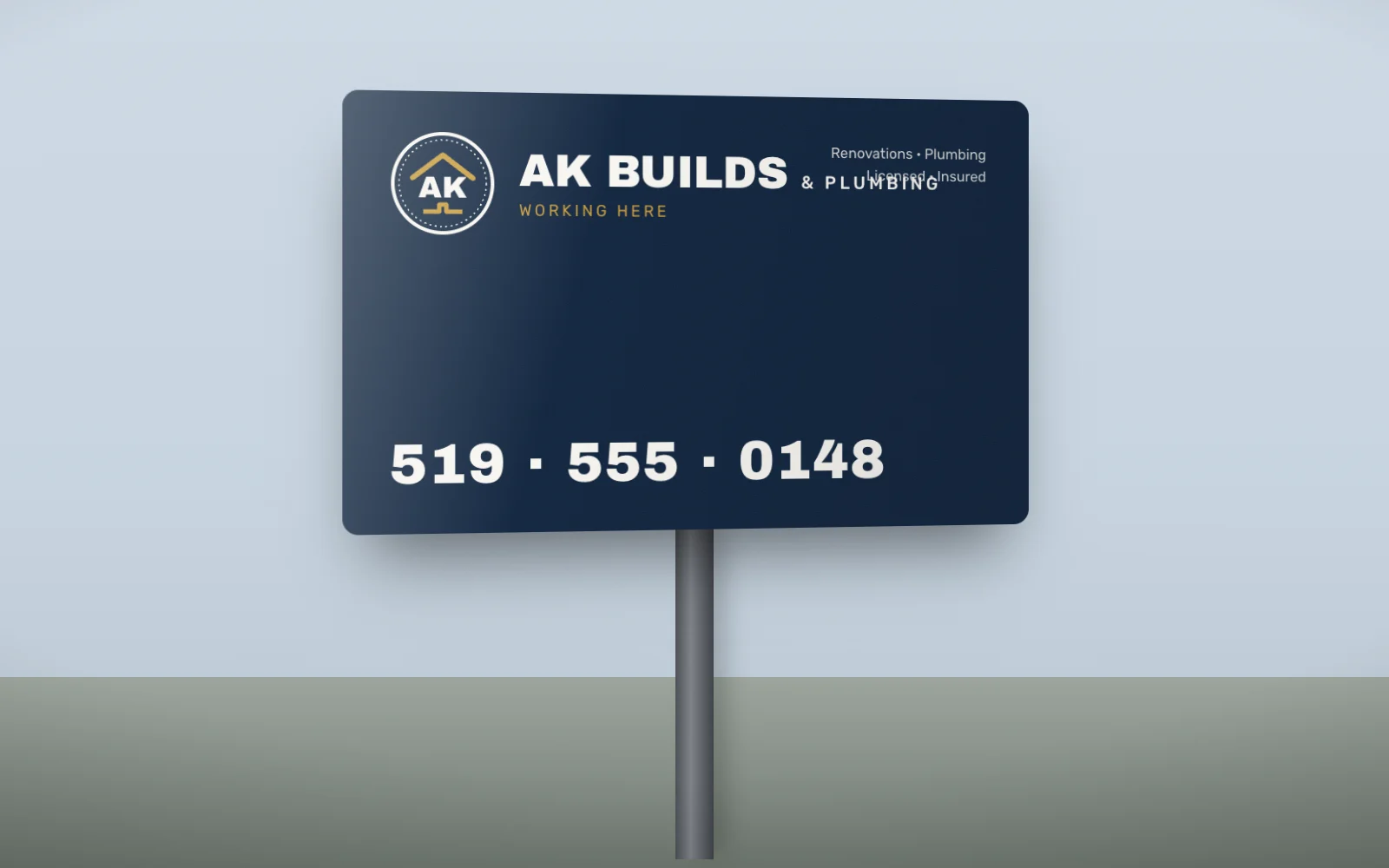 AK Builds & Plumbing: Site sign