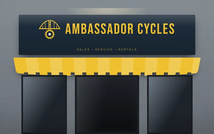 Ambassador Cycles: Shop front
