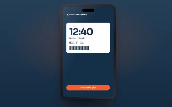 Essex County Ferry: Mobile ticket