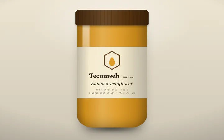 Tecumseh Honey Co.: Jar label