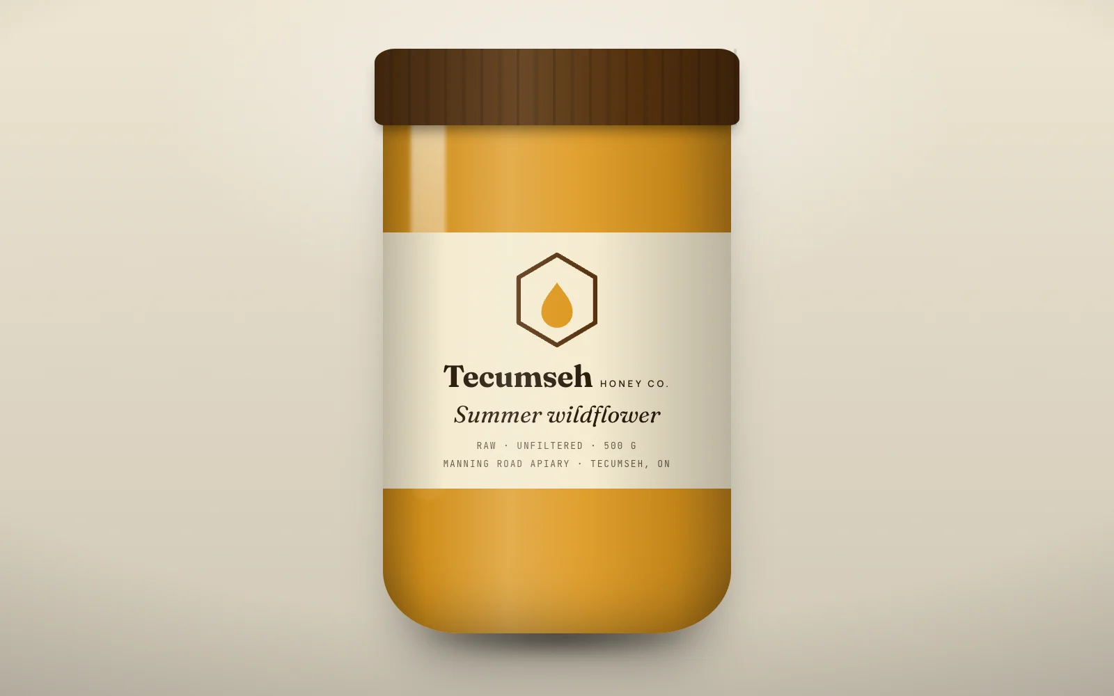 Tecumseh Honey Co.: Jar label