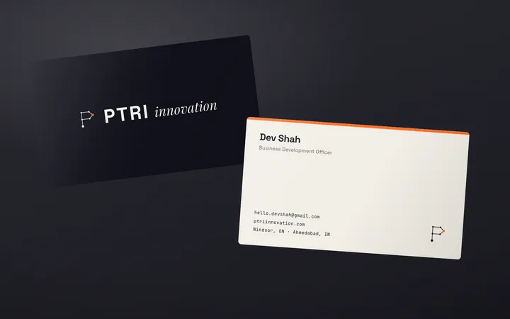 PTRI Innovation: Business cards