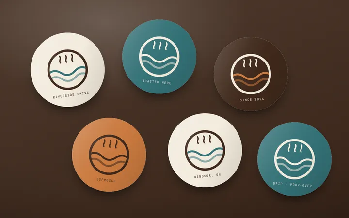 Riverside Roasters: Coasters