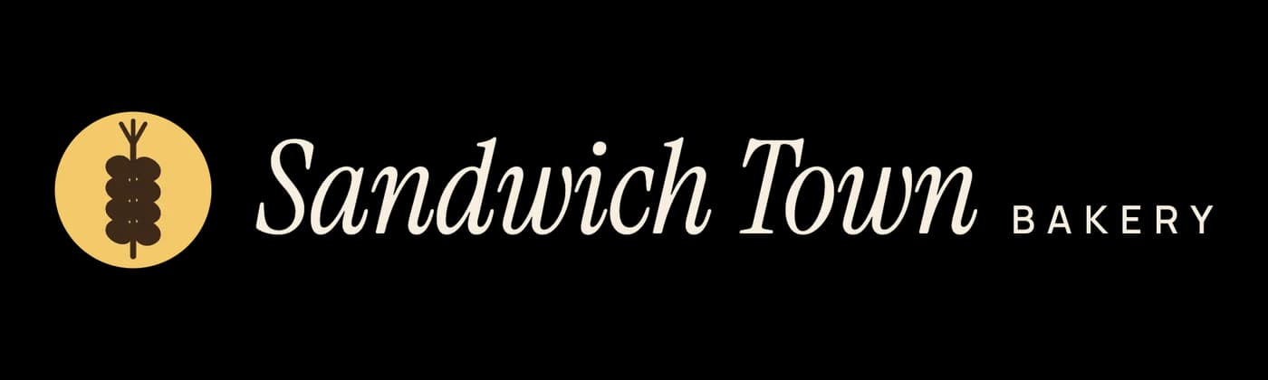 Sandwich Town Bakery lockup, reversed
