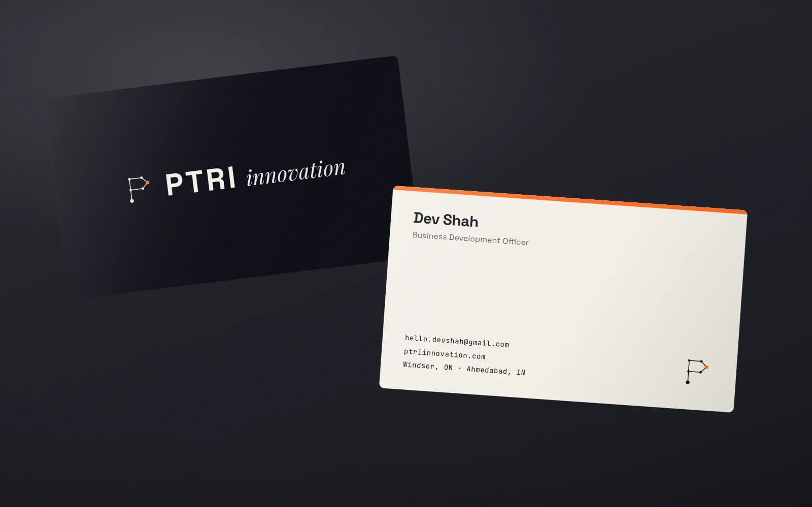 PTRI Innovation: Business cards